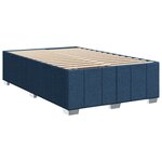 vidaXL Cadre de lit sans matelas bleu 120x190 cm tissu