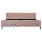 vidaXL Cadre de lit sans matelas rose velours 200x200 cm