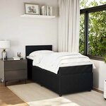 vidaXL Sommier à lattes de lit et matelas Noir 80x200 cm Velours