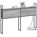 vidaXL Headboard de Rangement avec Station de Charge Sonoma gris