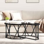 Table basse vidaXL Noir Chêne 80x80x42 cm en bois d'ingénierie