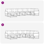 vidaXL Ensemble de canapés d'extérieur 7 Pièces Naturel et Beige