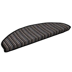 vidaXL Tapis d'escalier auto-adhésifs 15 Pièces Anthracite 65 x 21 x 4 cm