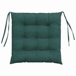 vidaXL Coussins de siège 2 Pièces Vert foncé 40 x 40 x 6 cm tissu