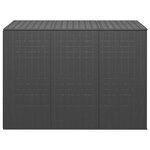 vidaXL Boîte à coussins de jardin Résine tressée 145x100x103 cm Noir