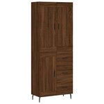 vidaXL Buffet haut Chêne marron 69 5x34x180 cm Bois d'ingénierie