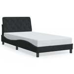 vidaXL Cadre de lit sans matelas noir 100x200 cm velours