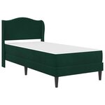 vidaXL Cadre de lit avec tête de lit Vert foncé 100 x 200 cm Velours