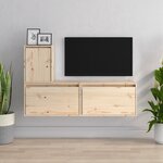 vidaXL Meubles TV 3 Pièces Bois massif de pin