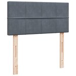 vidaXL Sommier à lattes de lit et matelas Gris foncé 80x200 cm Velours