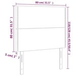 vidaXL Tête de lit à LED Bleu 80x5x118/128 cm Tissu