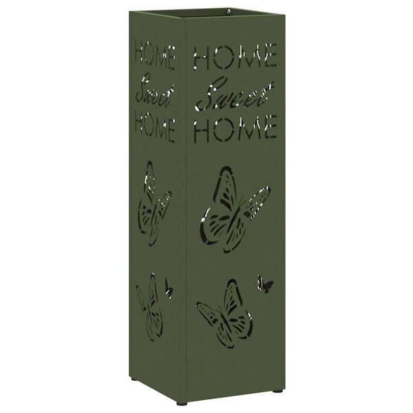vidaXL Porte-parapluie Olive 15 5 x 15 5 x 49 cm Acier