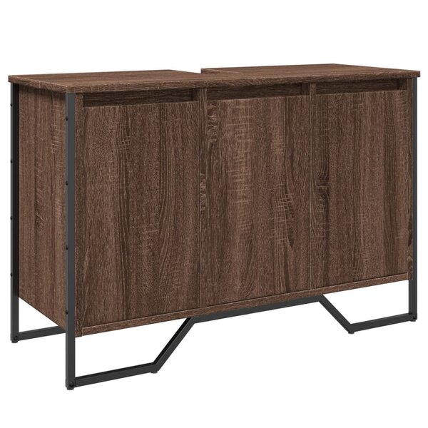 vidaXL Armoire lavabo de salle de bain chêne marron 91x35x60 cm