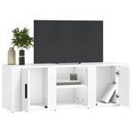 vidaXL Meuble TV Blanc 100x31 5x35 cm Bois d'ingénierie