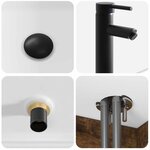 vidaXL Meuble de lavabo mural Chêne fumé 49 x 41 x 63 cm