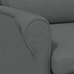 vidaXL Fauteuil moderne Gris foncé Tissu  Bois Moyen Durable Fauteuil