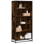 vidaXL Bibliothèque chêne fumé 80 5x35x170 5 cm bois d'ingénierie