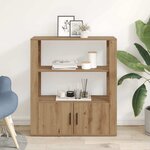 vidaXL Buffet chêne artisanal 30 x 80 x 90 cm Bois d'ingénierie