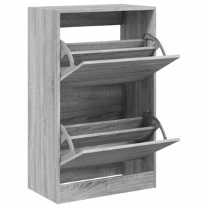 vidaXL Armoire à chaussures sonoma gris 60x34x96 5cm bois d'ingénierie
