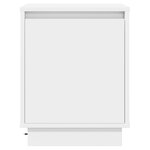 vidaXL Table de chevet avec lumières LED Blanche 39x34 5x50 cm