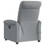 vidaXL Fauteuil de massage inclinable électrique gris clair tissu