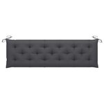 vidaXL Banc de jardin avec coussin anthracite 175 cm Teck massif