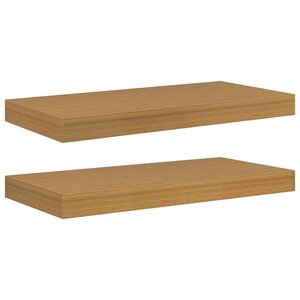 vidaXL Étagère Murale 2 Pièces Beige 50 x 23 x 4 cm Bois d'ingénierie