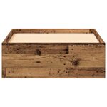 vidaXL Cadre de lit avec tiroirs avec tiroir Bois ancien 90 x 190 cm