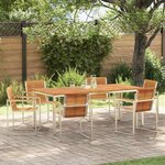 vidaXL Ensemble de salle à manger pour jardin 7 Pièces