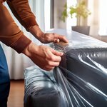 Pack and Move - Housse protection canapé 2 place - 150 x 300 cm - Imperméable et anti-poussière - Fermeture facile