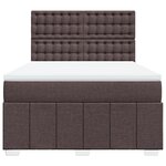 vidaXL Sommier à lattes de lit avec matelas Marron foncé 160x200 cm