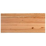 vidaXL Dessus de table marron clair bois chêne massif rectangulaire
