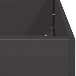 vidaXL Jardinière Noir 120x40x40 cm Acier laminé à froid