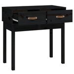 vidaXL Table console Noir 76 5x40x75 cm Bois massif de pin