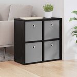 vidaXL Buffet avec tiroir Chêne noir 59 5 x 27 x 57 cm