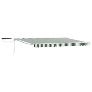 vidaXL Auvent rétractable électrique Vert et blanc 5 × 3 5 m