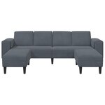 vidaXL Canapé de salon 3 Pièces Gris foncé