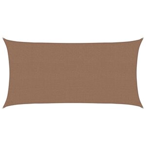 vidaXL Voile d'ombre 2 x 6 m HDPE Rectangulaire Taupe