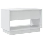 vidaXL Meuble TV Blanc brillant 70x41x44 cm Aggloméré