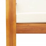vidaXL Salon de jardin avec coussins 6 Pièces bois d'acacia solide