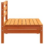 vidaXL Canapés de jardin sans accoudoirs 2 Pièces cire marron bois massif