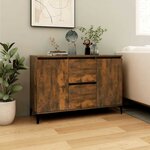 vidaXL Buffet Chêne fumé 102x35x70 cm Bois d'ingénierie