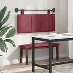 vidaXL Tête de lit suspendue Avec lumière LED Bordeaux Tissu