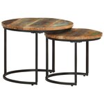 vidaXL Tables gigognes 2 Pièces Bois de récupération massif