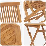 vidaXL Set de salle à manger de jardin 2 Pièces Marron