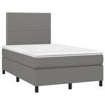 vidaXL Sommier à lattes de lit avec matelas gris foncé 120x190cm tissu