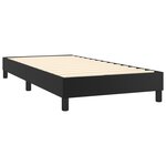 vidaXL Sommier à lattes de lit et matelas LED Noir 90x200cm Similicuir