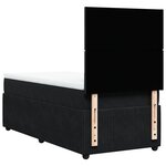 vidaXL Sommier à lattes de lit avec matelas Noir 100x200 cm Velours