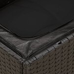 vidaXL Salon de jardin 6 Pièces avec coussins noir résine tressée