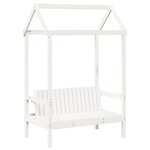 vidaXL Ensemble de lit et de banc avec toit sans matelas 80x200 cm
